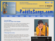 Tablet Screenshot of paddlesongs.com